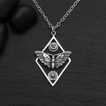 Load image into Gallery viewer, Sterling Silver Celestial Moth Necklace