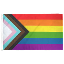 Load image into Gallery viewer, Progress Lgbtq+ Pride Flag