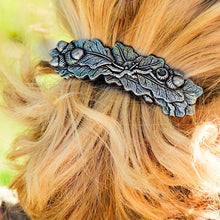 Load image into Gallery viewer, Acorn & Oak Pewter Hair Barrette