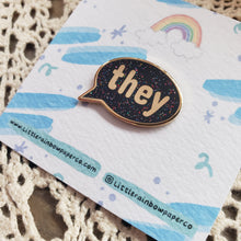 Load image into Gallery viewer, Speech Bubble He/She/They Pronoun Pins