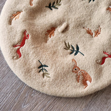 Load image into Gallery viewer, Embroidered Forest Critters Beret
