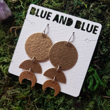 Load image into Gallery viewer, Brass Moon Phase Earrings