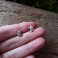 Load image into Gallery viewer, Crescent Moon Stud Earrings