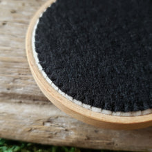 Load image into Gallery viewer, Hand-Embroidered Crow & Floral Hoop Ornament