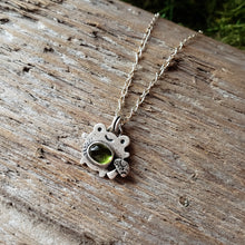 Load image into Gallery viewer, Foraging Frog Sterling Silver and Peridot Pendant