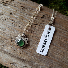 Load image into Gallery viewer, Cute Frog Sterling Silver and Serpentine Pendant