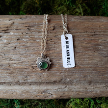 Load image into Gallery viewer, Cute Frog Sterling Silver and Serpentine Pendant