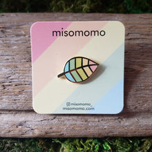 Load image into Gallery viewer, Rainbow Leaf Enamel Pin