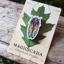 Load image into Gallery viewer, Periodical Cicada Wooden Pin