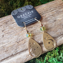 Load image into Gallery viewer, Moon Drop Brass Earrings