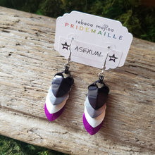 Load image into Gallery viewer, Chainmail Asexual Scale Earrings