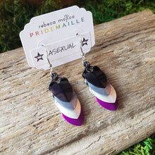 Load image into Gallery viewer, Chainmail Asexual Scale Earrings