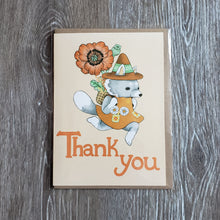 Load image into Gallery viewer, "Thank You" Grey Fox Greeting Card