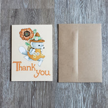Load image into Gallery viewer, "Thank You" Grey Fox Greeting Card