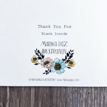 Load image into Gallery viewer, "Thank You" Grey Fox Greeting Card