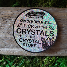 Load image into Gallery viewer, "Crystal Licker" Round Sparkle Vinyl Sticker