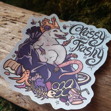 Load image into Gallery viewer, "Classy and Trashy" Possum King Vinyl Sticker
