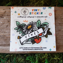 Load image into Gallery viewer, "Yikes" Floral Vinyl Sticker
