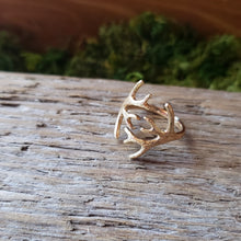 Load image into Gallery viewer, Bronze Adjustable Antler Ring