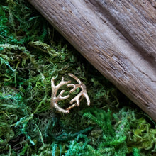 Load image into Gallery viewer, Bronze Adjustable Antler Ring