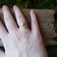 Load image into Gallery viewer, Bronze Adjustable Leaf Ring