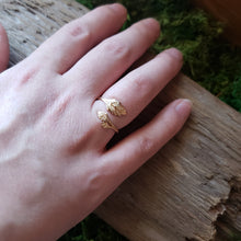 Load image into Gallery viewer, Bronze Adjustable Leaf Ring