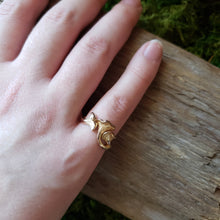 Load image into Gallery viewer, Bronze Chanterelle Mushroom Ring