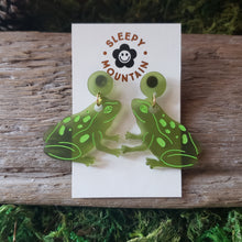 Load image into Gallery viewer, Acrylic Frog Dangle Earrings