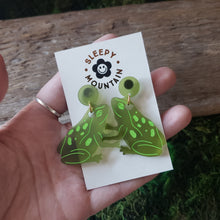 Load image into Gallery viewer, Acrylic Frog Dangle Earrings