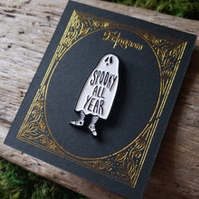 Load image into Gallery viewer, "Spooky All Year" Ghost Enamel Pin