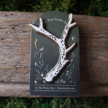 Load image into Gallery viewer, Botanical Deer Antler Enamel Pin
