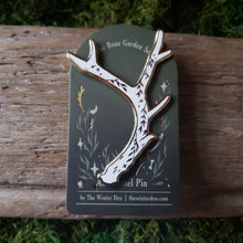 Load image into Gallery viewer, Botanical Deer Antler Enamel Pin