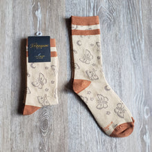 Load image into Gallery viewer, Moths and Moons Crew Socks