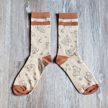 Load image into Gallery viewer, Moths and Moons Crew Socks