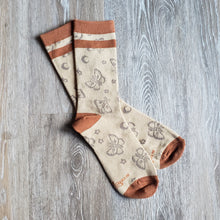 Load image into Gallery viewer, Moths and Moons Crew Socks
