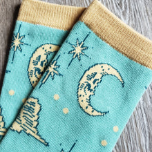 Load image into Gallery viewer, Spooky Night Sky Crew Socks