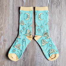 Load image into Gallery viewer, Spooky Night Sky Crew Socks