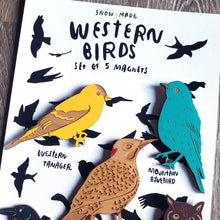 Load image into Gallery viewer, Wooden Bird Magnets (set of 5)
