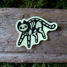 Load image into Gallery viewer, Glow-in-the-dark Skeleton Cat Sticker
