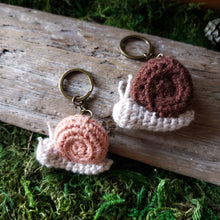 Load image into Gallery viewer, Crochet Snail Plush Keychain