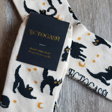 Load image into Gallery viewer, Black Cat Ruffle Socks
