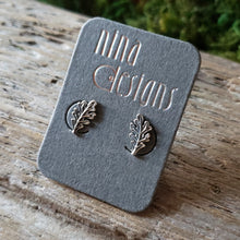 Load image into Gallery viewer, Sterling Silver Oak Leaf Studs