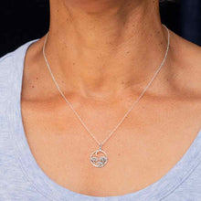 Load image into Gallery viewer, Sterling Silver Mushroom and Moon Necklace