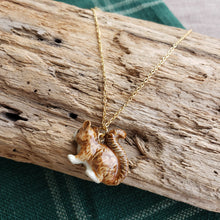 Load image into Gallery viewer, Porcelain Squirrel Pendant