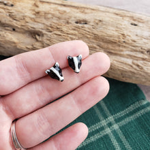 Load image into Gallery viewer, Porcelain Badger Stud Earrings