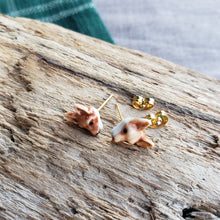Load image into Gallery viewer, Porcelain Fox Stud Earrings