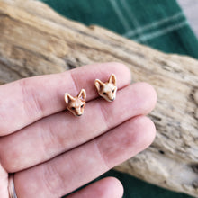 Load image into Gallery viewer, Porcelain Fox Stud Earrings