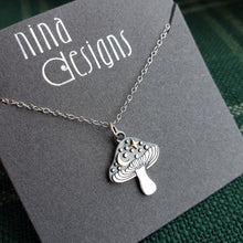 Load image into Gallery viewer, Sterling Silver Cosmic Mushroom Necklace