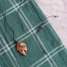 Load image into Gallery viewer, Carved Stone Leaf Pendant
