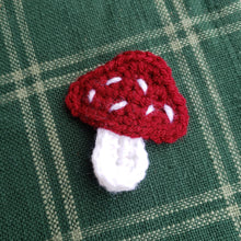 Load image into Gallery viewer, Crochet Mushroom Hairclip